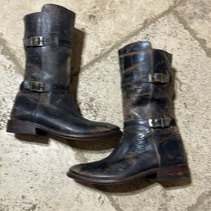 Bed stu cobbler series sandover mid Boot Distressed double buckle Size 6.5